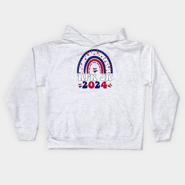 Robert Kennedy JR. 2024 Presidential RFK JR 2024 Groovy Design Kids Hoodie by Pezzolano